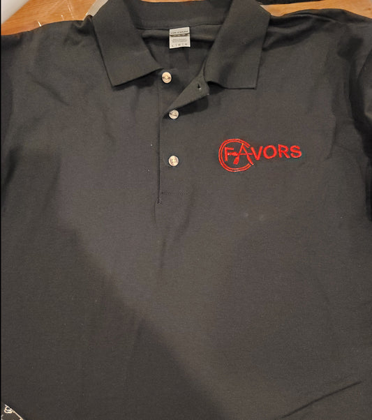 Favors Black Polo Short Sleeve Uniform Shirt
